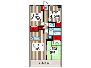 西浦和アネックスマンションの物件間取画像